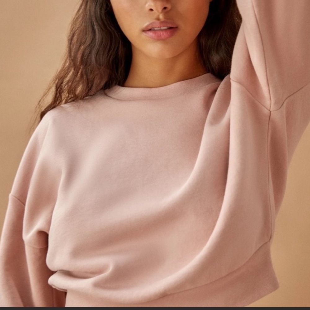 Reformation Hunter Classic Sweatshirt AND Brooks Sweat Short NWT Serenade - Picture 1 of 5